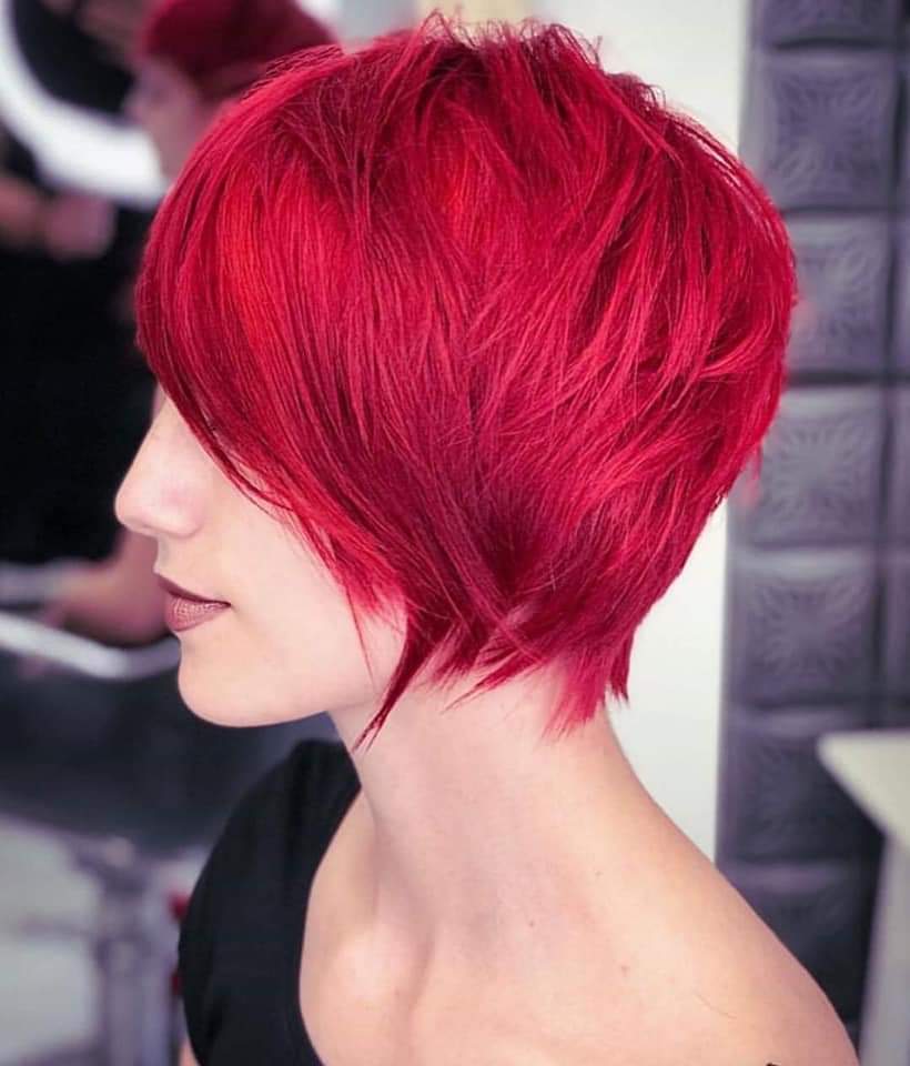 Kurze Rote Haare Mit Strahnen